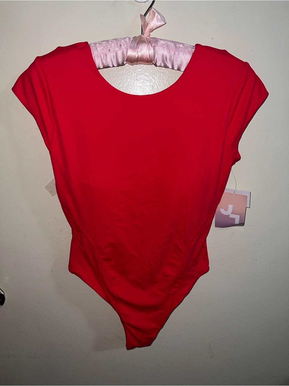 JoyLab Red Short-Sleeve Crewneck Bodysuit